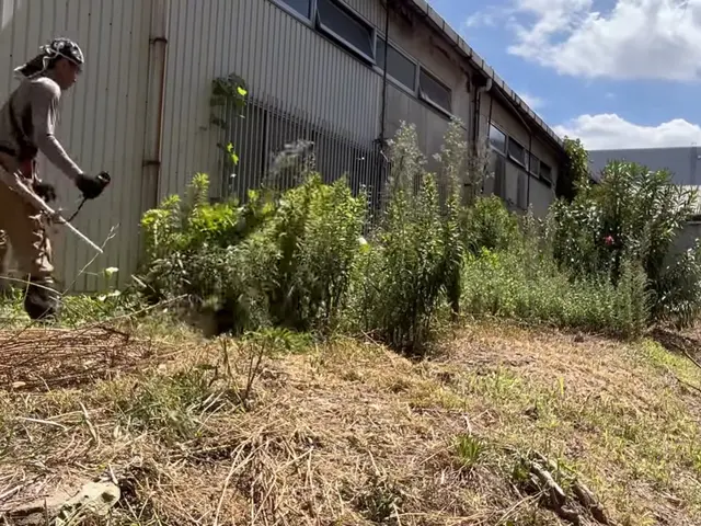 草刈り機でお庭を綺麗に！サービスの画像