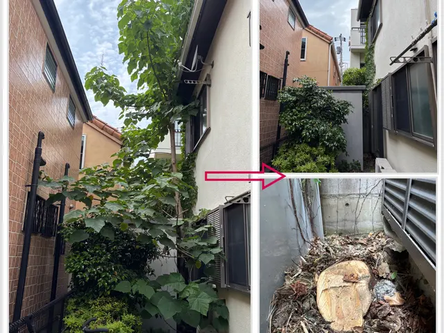 口コミ「他社から壊すと言われたブロックを残したまま、綺麗に抜根して頂けました！」サービスの画像