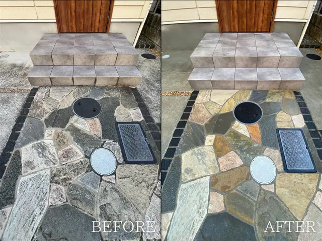 玄関アプローチ洗浄【高圧洗浄】◎完全自社施工サービスの画像