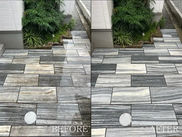 玄関アプローチ洗浄【高圧洗浄】◎完全自社施工サービスの画像