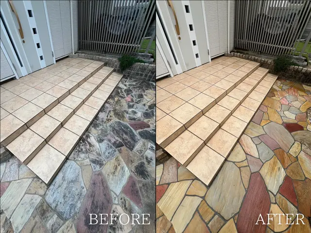 玄関アプローチ洗浄【高圧洗浄】◎完全自社施工サービスの画像