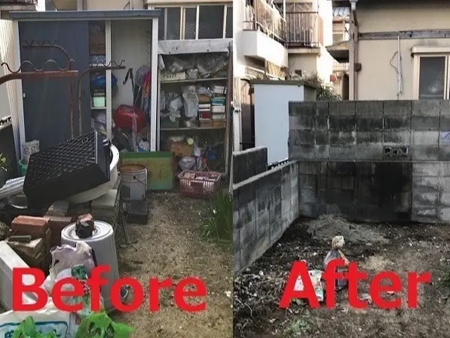 物置解体は当店にお任せください！鍵付き状態の良い物は買取します。サービスの画像