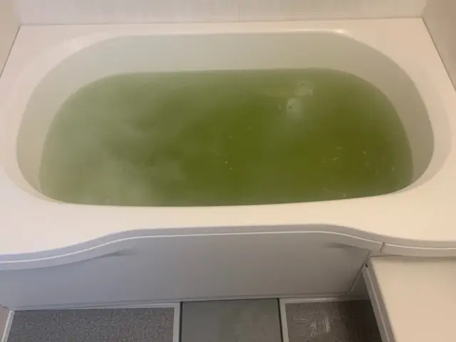 業務用の薬剤を用いて普段お掃除できない追い炊き配管内部をキレイに洗浄いたします！サービスの画像