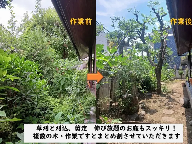 ★充電式機械導入★従来のエンジン式より作業騒音を低減♪　◎職歴10年・造園技能士サービスの画像