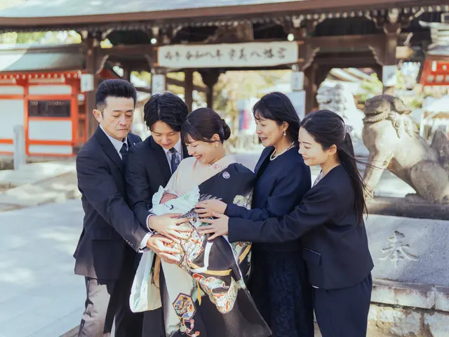 （福岡県）今っぽく柔らかい自然体なお宮参り写真を撮影します◎