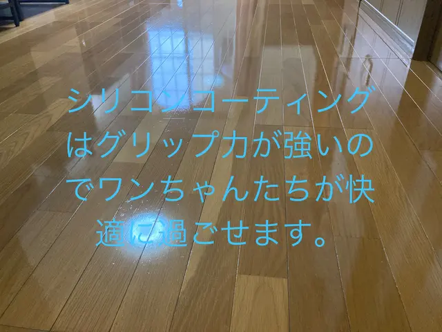 フロアコーティング専門店　高耐久高グリップ力抜群　(わんちゃん向けコーティング)サービスの画像
