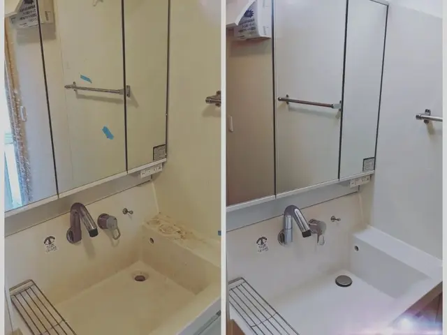 【人気の洗面所クリーニング】洗面台の黒ずみ除去はお任せ！【女性スタッフ在籍】サービスの画像