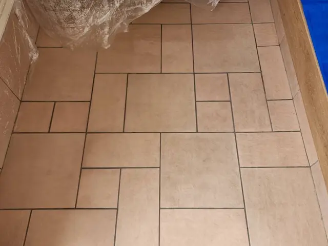 タイルの汚れは高圧洗浄と薬剤で落とします【玄関タイル掃除】サービスの画像