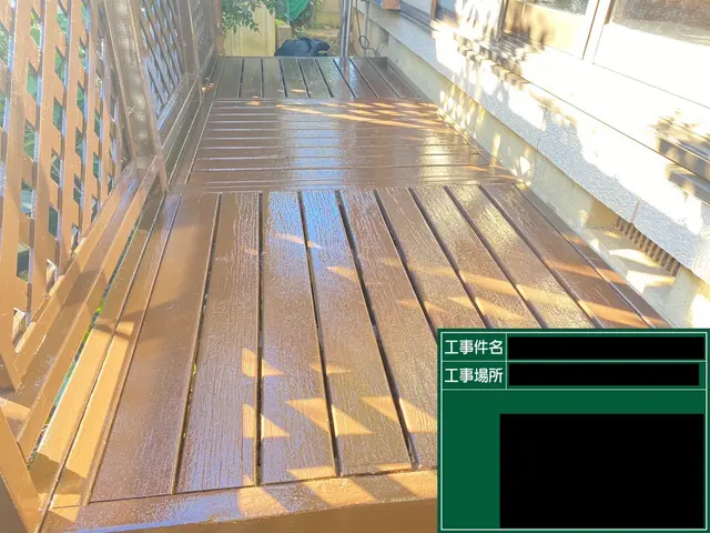 高耐久仕上げウッドデッキ塗装サービスの画像