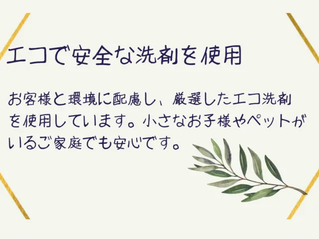オープン価格！10年の実績3000件以上の信頼！駐車場代当社負担！エコ洗剤利用！サービスの画像