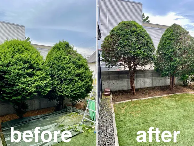 林業と造園で培った経験でご近所にも配慮した美しくカッコイイ庭木の剪定を行います！サービスの画像