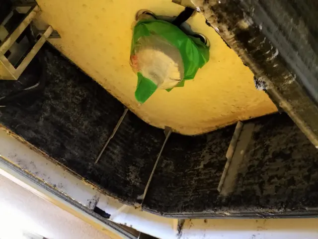 天井埋め込みエアコンクリーニング洗浄水はナノバルブウォーターを使用します抗菌作用サービスの画像