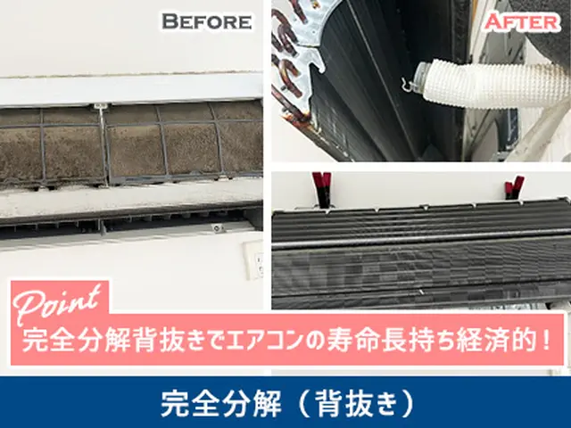 【完全分解・背抜対応店】暖房前にカビ汚れ・臭いを2度洗い洗浄でリセット！複数割◎サービスの画像