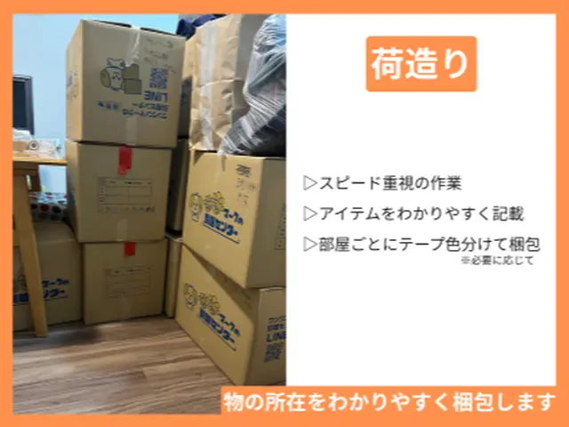 引っ越し前の荷物の整理からお手伝い！整理収納アドバイザーの荷造り・荷解きサービスサービスの画像