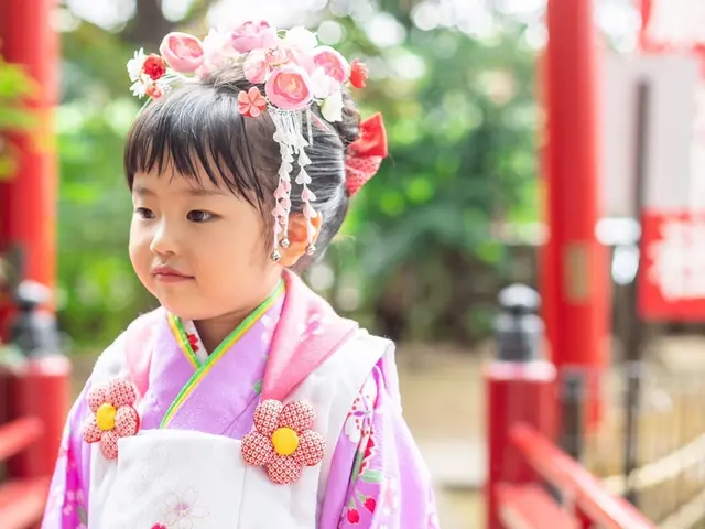 七五三ご予約受付中♢ヘアセット込み♢美しいお着付け致します♢サービスの画像