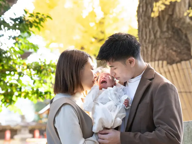 親しみさやすを心がけ寄り添いながら撮影します！産着、和傘等の無料貸し出しありサービスの画像