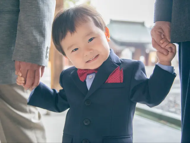 双子パパフォトグラファー★お宮参りでの家族写真