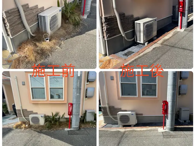 ☆ご好評につき4月末迄基本見積りから-10%☆不織布シート&砂利敷き→防草効果↑サービスの画像