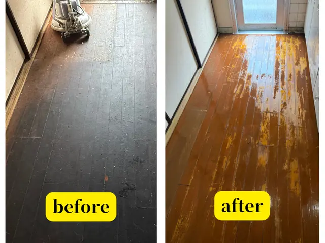 ☆フロア床徹底洗浄☆オフィスや店舗、ご自宅のフローリングをピカピカに洗浄いたしまサービスの画像