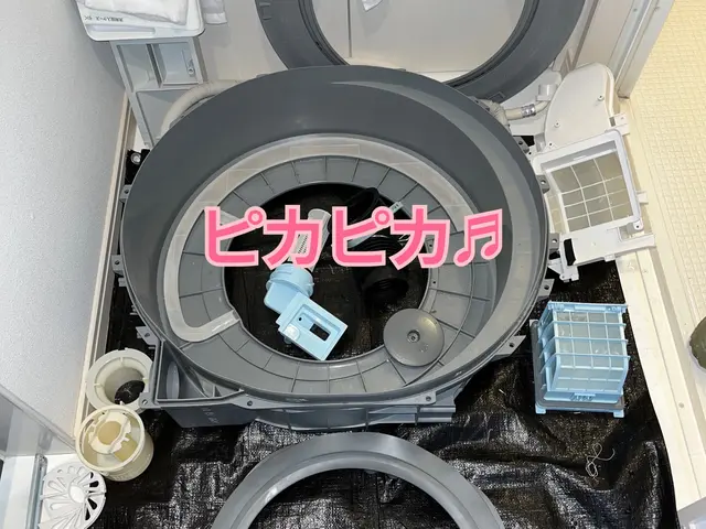 お客様の大切な洗濯機を大切に洗浄致します！！！サービスの画像