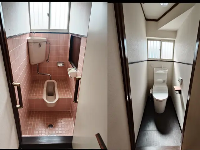 トイレリフォーム得意です　ついでに壁紙　床材張替えがお得！　任せて安心　自社施工サービスの画像