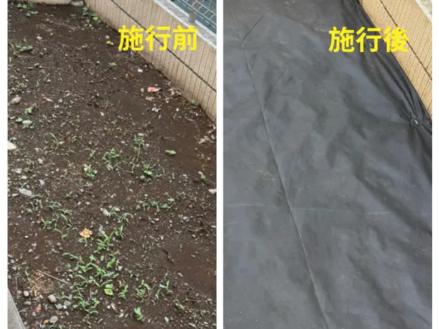 防草シート取り付け作業サービスの画像
