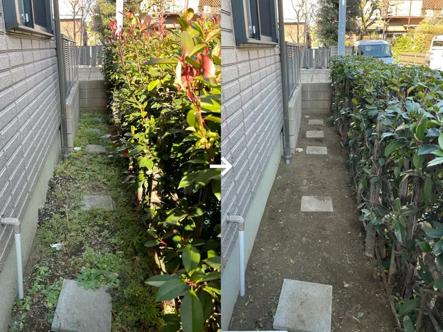 広い場所も、安全にすっきり整えます。サービスの画像