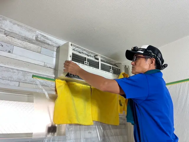 前より風が届かない。設定温度どおりに効いてない。電気代が気になる方にサービスの画像