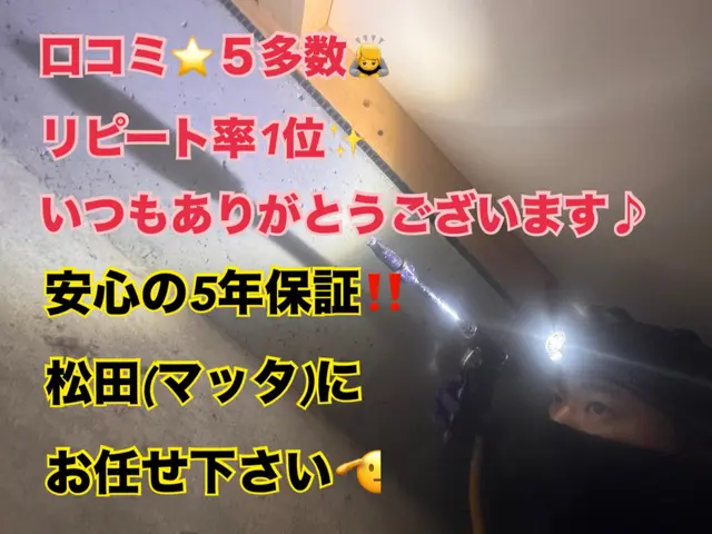 ★関西口コミ星5No1★ペットに安全薬剤★白蟻駆除資格★クレカ可★5年保証付サービスの画像