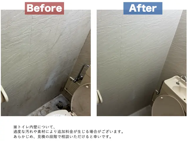 黒ずみ・尿石・ニオイの原因をしっかり除去します。サービスの画像