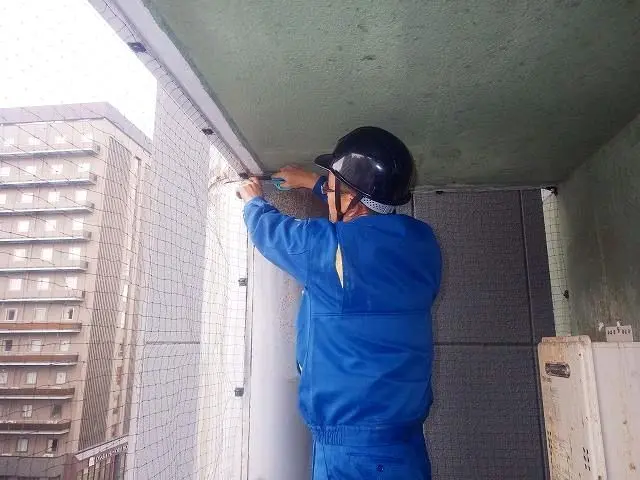 口コミ、顧客満足賞！べランダ横幅4mまで高品質ネット設置+清掃消毒34800円サービスの画像