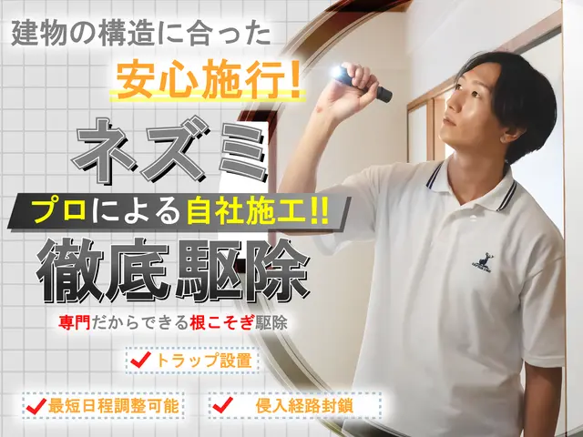 ◆現地調査無料◆駆除→回収まで全てセットで徹底駆除します！明日も対応可能！サービスの画像
