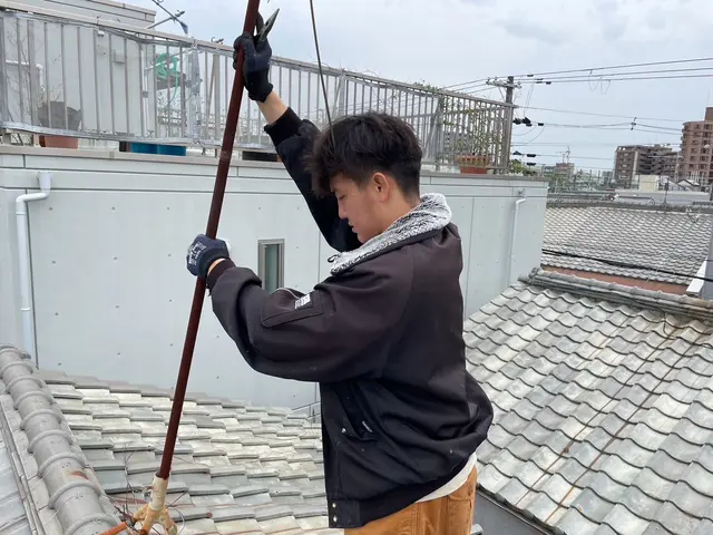 不要なアンテナ撤去やります！三階建てでも関係なし！10分から15分で終わります！サービスの画像