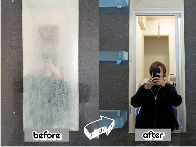 数種類の専用洗剤工具で嫌な汚れ落とします◎鏡ウロコとり機械研ぎ無料◎サービスの画像