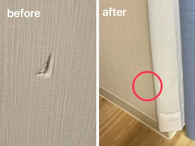 壁紙の穴・破れ・凹み補修サービス（壁紙再生）サービスの画像