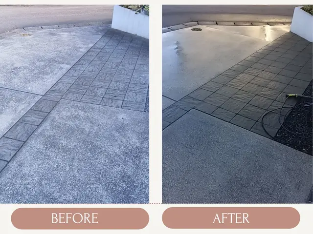 玄関・ブロック塀・ウッドデッキ(高圧洗浄)サービスの画像