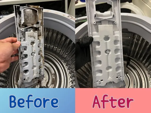 洗濯機をプロの手でピカピカに☆12月は予約がなかなか取れないのでお早めに♪サービスの画像