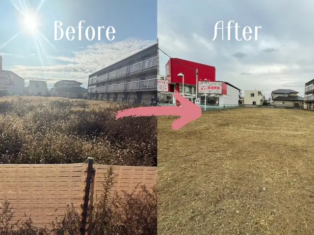 お庭〜空き地まで対応！スピード草刈り｜広い土地もOK｜個人様・法人様歓迎サービスの画像
