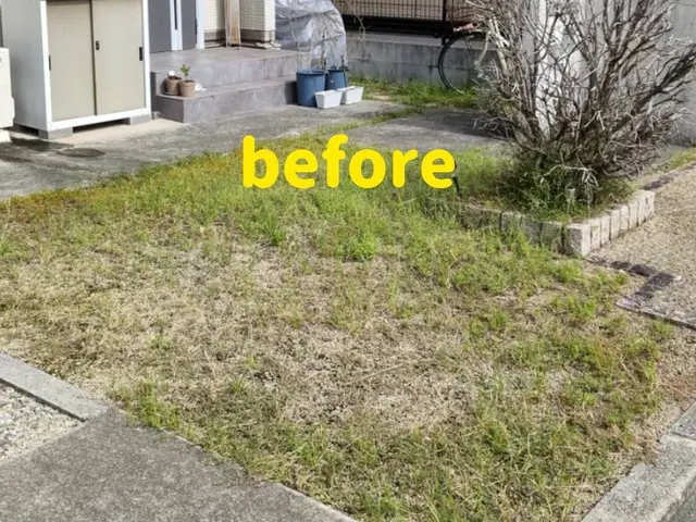 草むしりでお庭綺麗に。大変人気のサービスでございます！ご予約お待ちしております。サービスの画像
