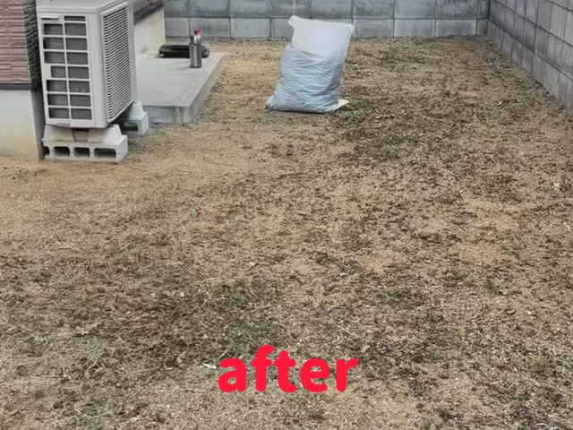 草むしりでお庭綺麗に。大変人気のサービスでございます！ご予約お待ちしております。サービスの画像