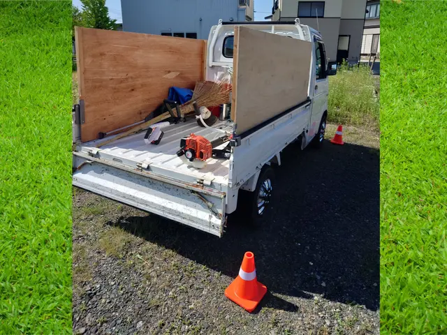 お庭、空き地の草刈り致します（山形南部中心、福島市近郊）料金スライド制 有りサービスの画像