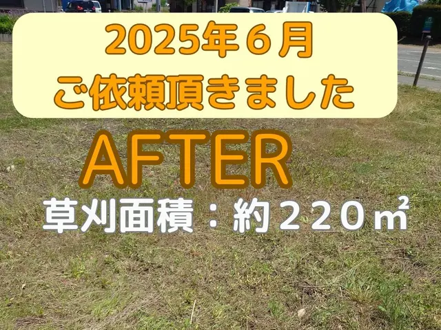 お庭、空き地の草刈り致します（山形南部中心、福島市近郊）料金スライド制 有りサービスの画像