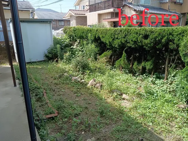 豊富な技術と若い力で綺麗に草刈り行います。サービスの画像