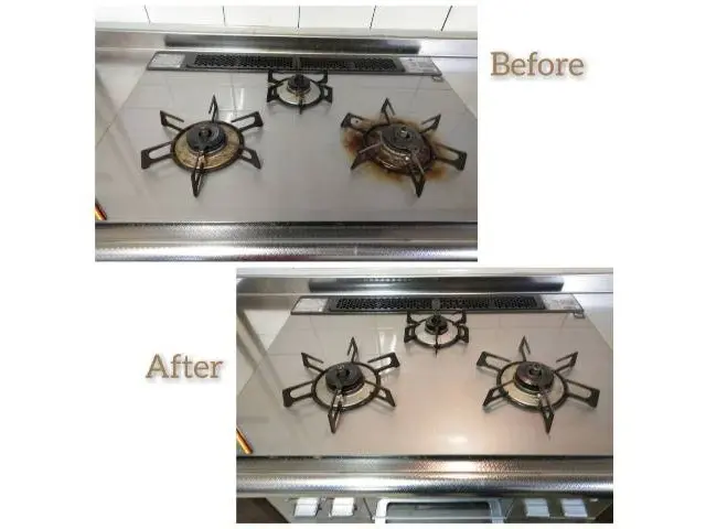 ★コンロの焦げ、シンクの水垢、排水口のヌルヌル汚れ除去★ピカピカのキッチンへ！サービスの画像