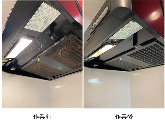 【カード可】レンジフードとシロッコファンの油汚れとホコリをスッキリ綺麗に♪サービスの画像