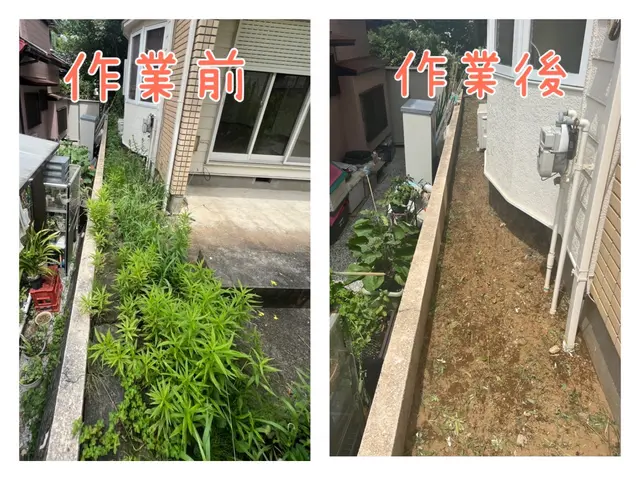 【草刈り(草刈り機)】 お庭のお手入れお任せ下さい！スッキリ・綺麗に仕上げます！サービスの画像