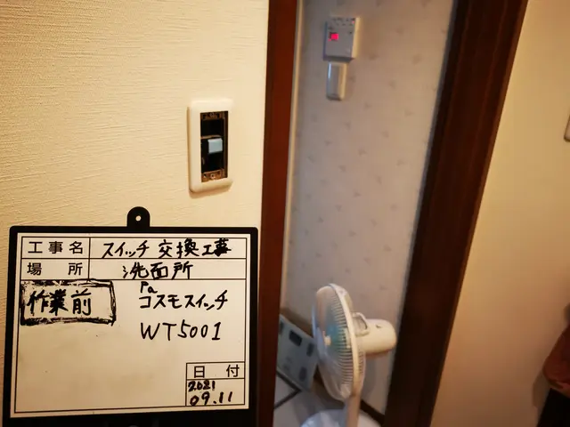 コンセント(割れ、変形等)及びスイッチ(反応無し)交換。写真の者が伺います。サービスの画像