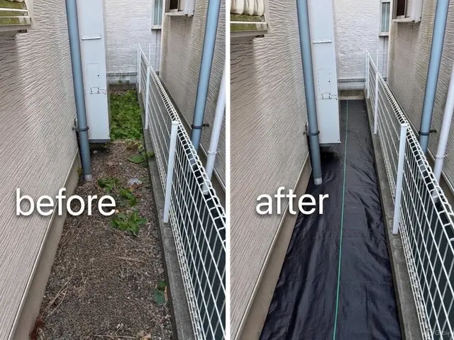 いい加減な施工撲滅！7000円の簡易施工と12000円の完全防草施工が選べます♪サービスの画像