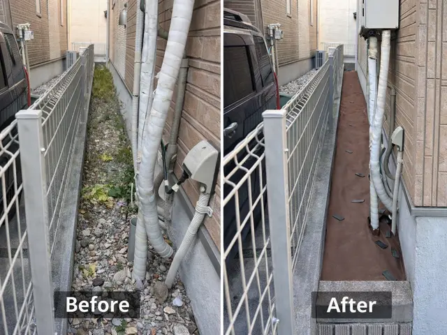 いい加減な施工撲滅！7000円の簡易施工と12000円の完全防草施工が選べます♪サービスの画像