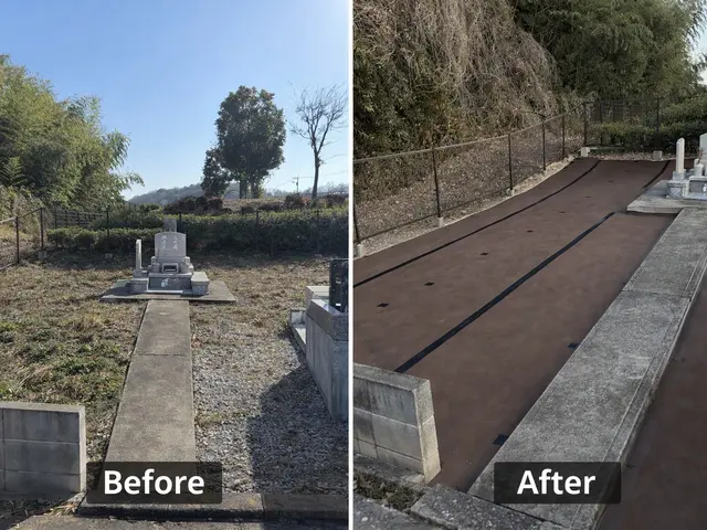 いい加減な施工撲滅！7000円の簡易施工と12000円の完全防草施工が選べます♪サービスの画像